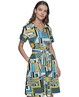 Karl Lagerfeld Paris Women's Printed Shirtdress