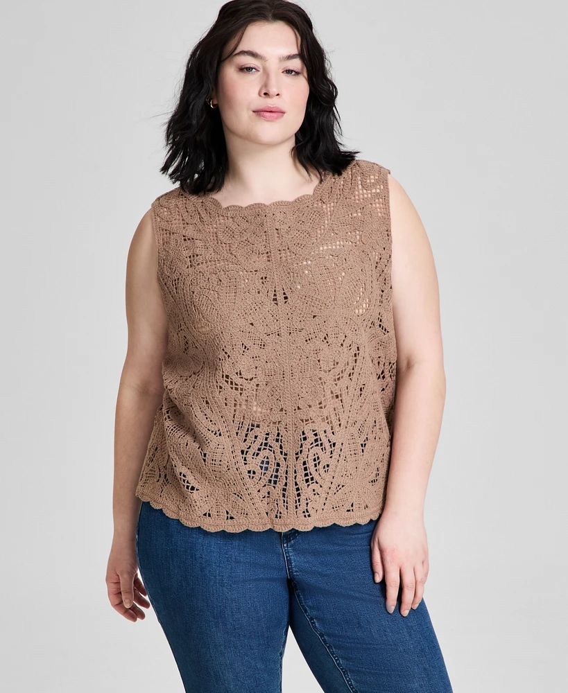 And Now This Trendy Plus Sleeveless Sweater, Exclusively at Macy's