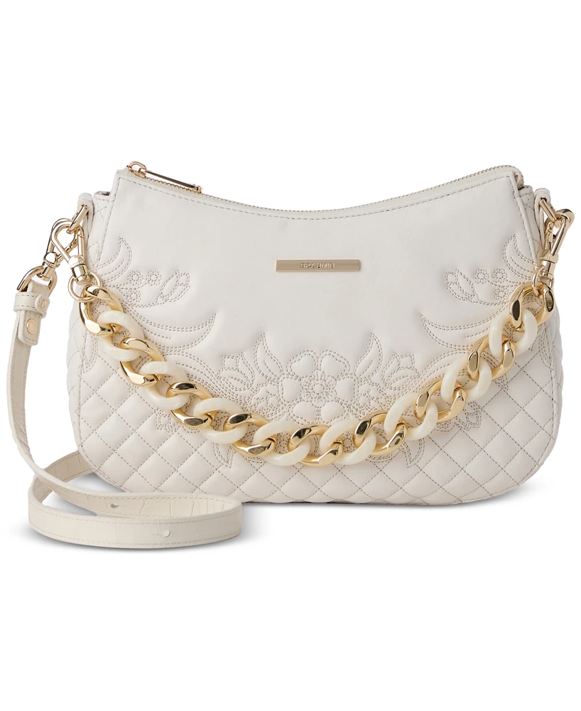 Brahmin Mod Shayna Sea Salt White Kew Small Leather Crossbody