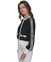 Karl Lagerfeld Paris Women's Logo-Tape Cardigan