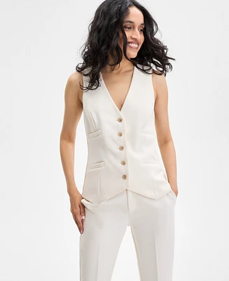 I.n.c. International Concepts Women's Crepe Vest, Exclusively at Macy's