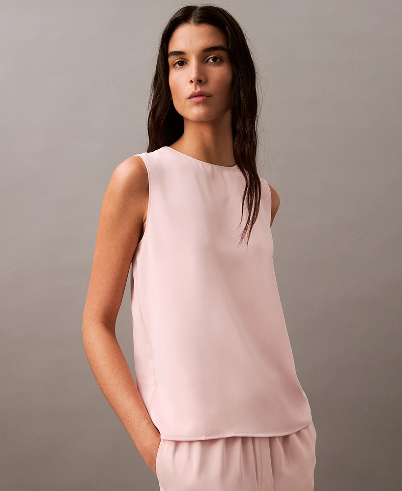 Calvin Klein Women's Sleeveless Crewneck Blouse