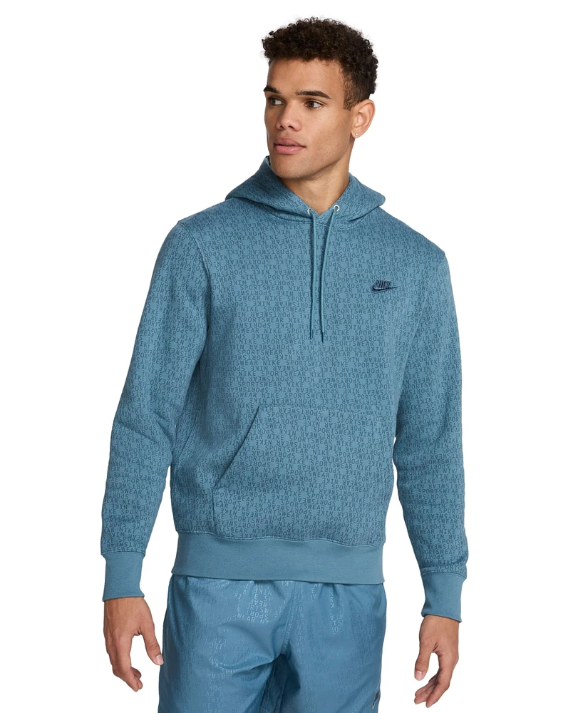 Nike Club Men's Fleece Pullover Monogram Hoodie