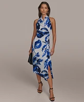 Donna Karan New York Women's Printed Mock-Neck Sleeveless Dress