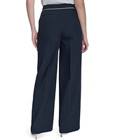 Tommy Hilfiger Women's Tipped High-Rise Bootcut Pants