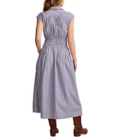 Lucky Brand Women's Cotton Smocked-Waist Midi Dress