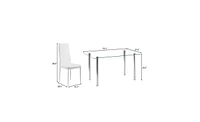 Simple Assembly Glass and Iron Dining Table – Sleek, Modern, and Functional