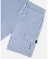 Deux par Toddler Boys French Terry Short Pale Blue - Toddler|Child