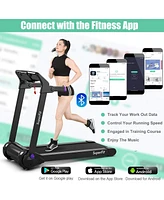 3HP Electric Folding Treadmill with Bluetooth Speaker