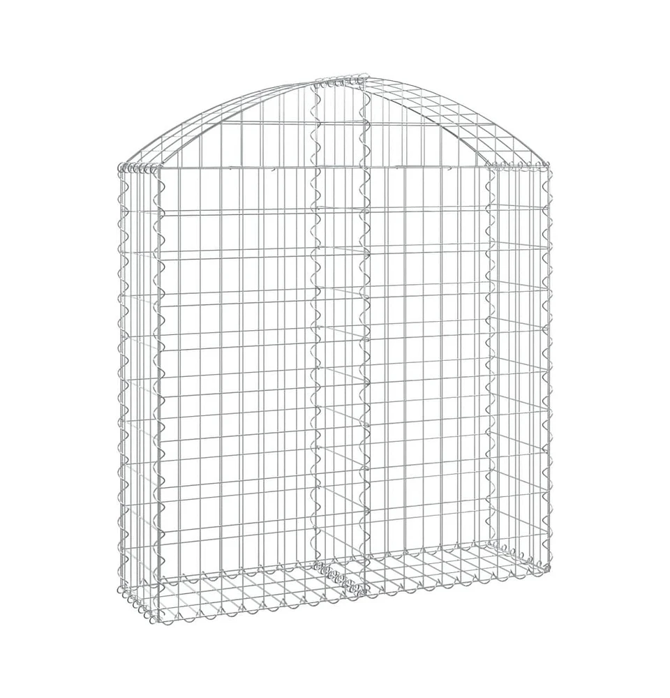 Arched Gabion Basket 39.4"x11.8"x39.4"/47.2" Galvanized Iron