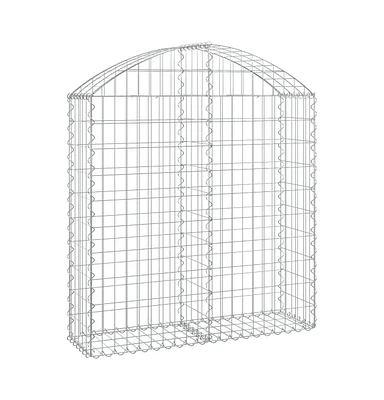 Arched Gabion Basket 39.4"x11.8"x39.4"/47.2" Galvanized Iron