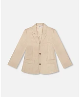 Deux par Big Boys Two Button Blazer Light Taupe