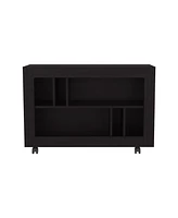 Fm Furniture Cowlic Console Table Melamine with Open Storage, Wengue