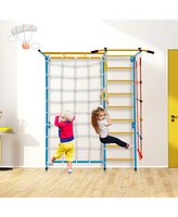 7 In 1 Kids Indoor Gym Playground Swedish Wall Ladder