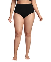 Lands' End Women's Plus Pinchless High Waisted Bikini Bottoms