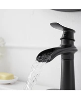 Waterfall Single Hole Single Handle Bathroom Vanity Sink Faucet