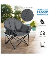 Folding Camping Moon Padded Chair with Carrying Bag