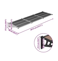 Door Canopy Black 117.1"x35.4" Polycarbonate