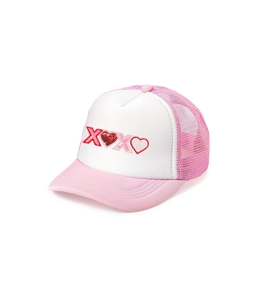 Sweet Wink Girls Xoxo Sequin Patch Valentine's Day Hat