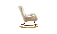 Rocking Chair Nursery, Modern Rocking Chair with High Backrest