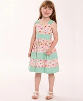 Bonnie Jean Toddler and Little Girls Mixed Print Tiered Dress