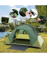 2-person Camping Tent w/ Removable Rain Fly and Double-layer Door