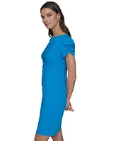Karl Lagerfeld Paris Women's Pleated-Waist Sheath Dress