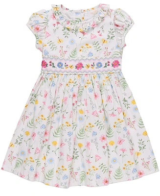 Bonnie Jean Toddler and Little Girls Botanical Floral Smocked Dress