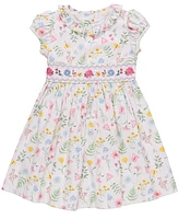 Bonnie Jean Toddler and Little Girls Botanical Floral Smocked Dress