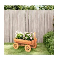 Decorative Wagon 27.6"x16.9"x21.3" Solid Wood Fir