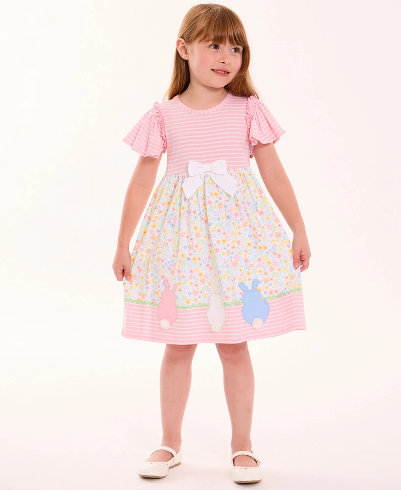 Bonnie Jean Toddler Girls Bunny Tail Applique Dress
