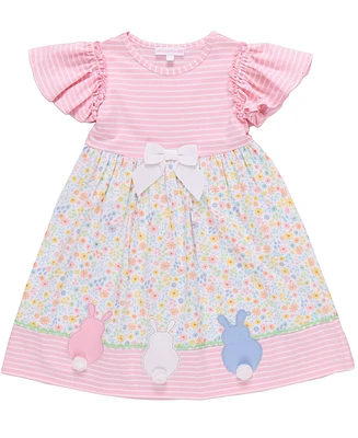 Bonnie Jean Little Girls Bunny Tail Applique Dress