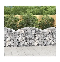 Arched Gabion Basket 59.1"x19.7"x31.5"/39.4" Galvanized Iron