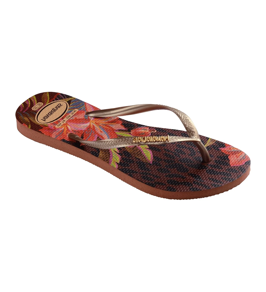 Havainans Women's Slim Animal Floral Fusion Round Toe Sandals