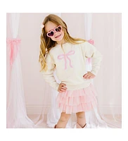 Sweet Wink Toddler Girls Coquette Bow Patch Sweatshirt