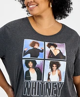 Hybrid Apparel Trendy Plus Cotton Whitney Houston Graphic Tee