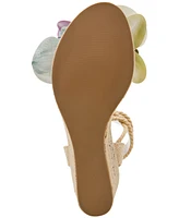 Steve Madden Women's Petal Floral Lace-Up Wedge Sandals