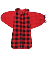 Hudson Baby Boys Convertible Swaddle Sleep Sack, Buffalo Plaid, Months