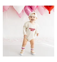 Sweet Wink Baby Boys Mama's Patch Valentine's Day Long Sleeve Romper