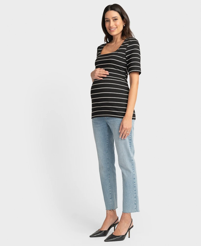 Seraphine Women's Maternity Square Neck T-Shirt