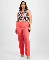 Tahari Asl Plus Bell Bottom Pants