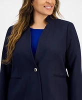 Tahari Asl Plus Twill Topper Jacket