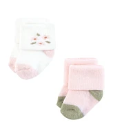 Touched by Nature Baby Girls Organic Cotton Socks, Soft Wildflower