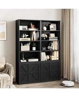 Tall Bookshelves and Bookcases with Doors/ 6 Shelf Display Storage