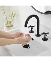 8 in. Widespread Double-Handle High-Arc Bathroom Faucet
