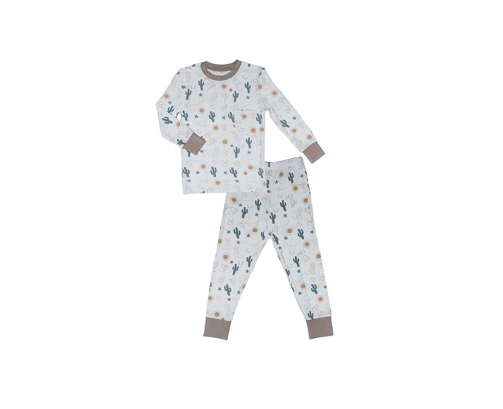 Everly Grey Little Boys Emerson Fitted Long Sleeve Two-Piece Pajamas