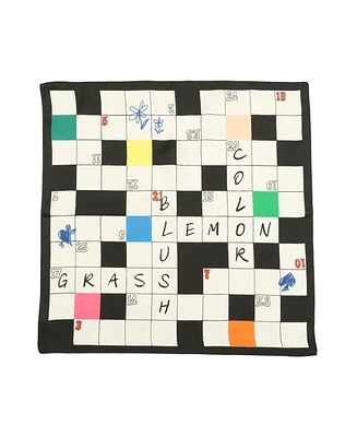 Kate Spade New York Women's Crossword Silk Bandana Scarf