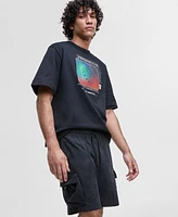 Mode of One Men's Relaxed-Fit Crinkled 7" Cargo Shorts, Exclusively at Macy's