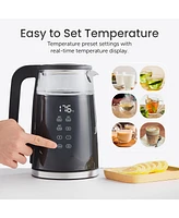 Elite Cuisine 1.8-Qt Double-Wall Cool Touch Electric Tea Kettle