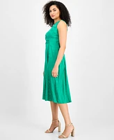 Connected Women's Jacquard Midi Dress